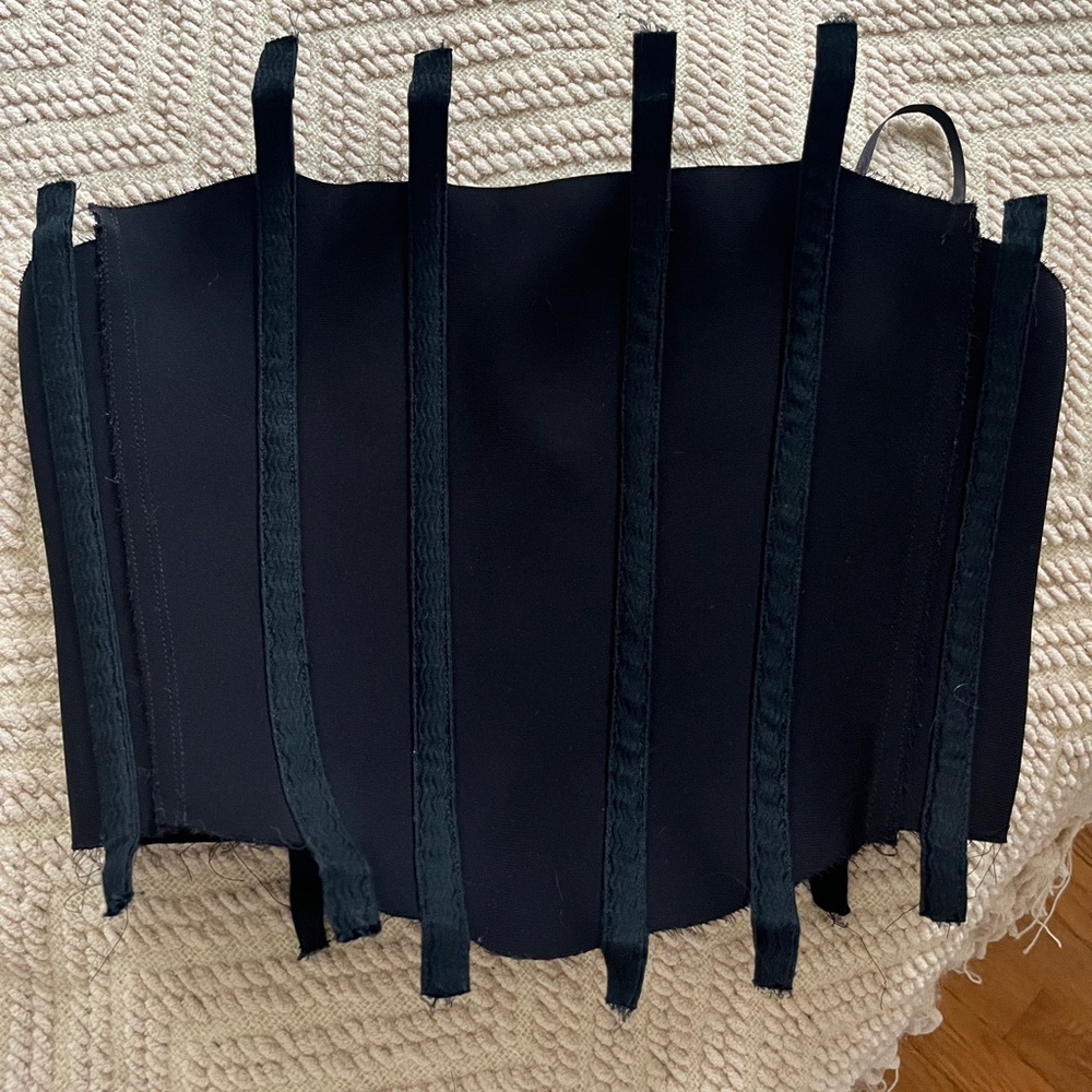 Black boned corset